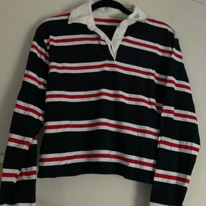 John Galt Caroline Long Sleeve Rugby Striped Shirt